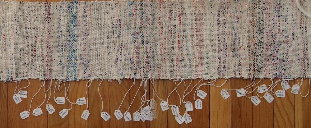 Complete weaving by BSU veterans and civilians, photo: Margaret Bellafiore