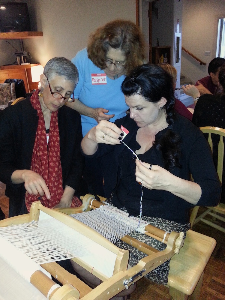 BSU faculty member at the loom, photo: Harris McCarter